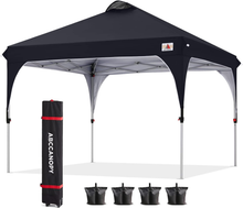 ABCCANOPY Pop Up Gazebo Commercial Gazebo With Upgrade Roller Bag, 4 Weight Bags, Stakes and Ropes(Grey)
