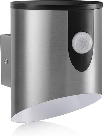 Auraglow Stainless Steel Outdoor Battery Powered Wireless LED PIR Motion Sensor Security Wall Light IP44